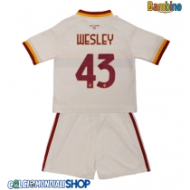Maglie da calcio AS Roma Wesley Franca #43 Seconda Maglia Bambino 2026-27 Manica Corta + Pantaloni corti)